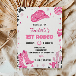 Disco Cowgirl Rodeo Western Birthday-inbjudan Inbjudningar