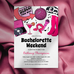 Disco Cowgirl Sällskapsfest Invitationer Inbjudningar