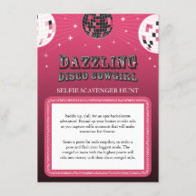 Disco Cowgirl Selfie Scavenger Hunt Game