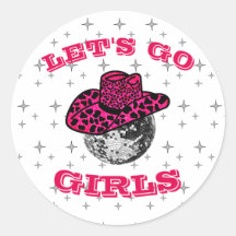 Disco Cowgirl Sticker med stjärnorna mönster