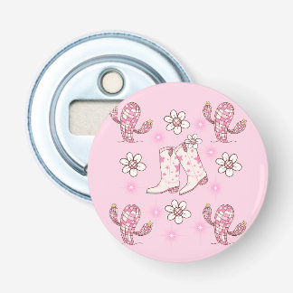 Disco Cowgirl Stövel Kaktus och Blommor Flasköppnare