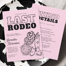 Disco Cowgirl Systerfest Weekend Itinerary Inbjudningar