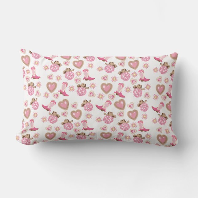 Disco Cowgirl Valentine Lumbar Pillow Lumbarkudde (Framsida)