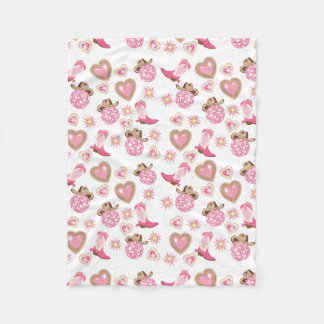 Disco Cowgirl Valentine Small Fleece Blanket