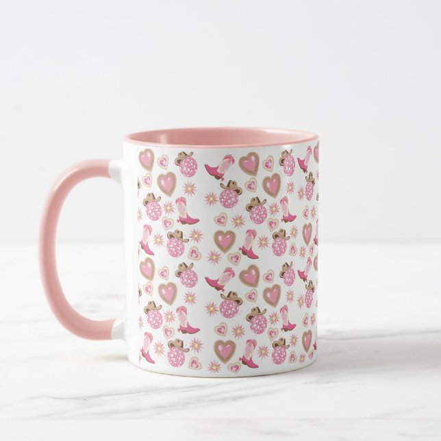 Disco Cowgirl Valentine Tvåtons Mugg (Vänster)