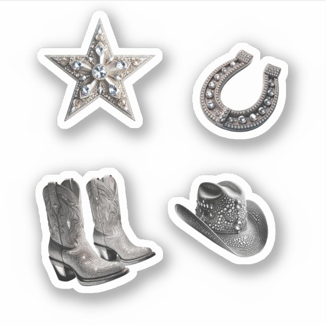 Disco Cowgirl Variety Sticker Pack Klistermärken (Framsida)