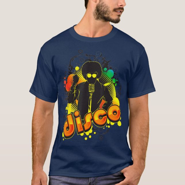 Disco Cute Passionate Retro Music Fläkt Gift T Shirt (Framsida)