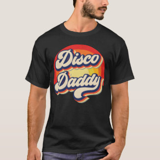 Disco Daddy Regnbåge Groovy Retro Män Pappa Rolig  T Shirt