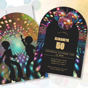 Disco Dance Birthday-inbjudan Inbjudningar