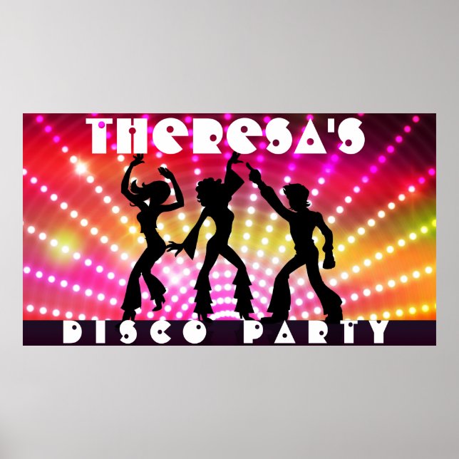 Disco Dance Party Wall Poster (Framsidan)