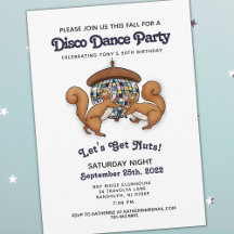 Disco Dance Squirrel Birthday