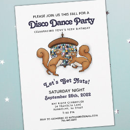 Disco Dance Squirrel Birthday Inbjudningar