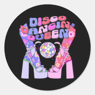 Disco Dancing Queen 70's Dancer Mamma Dance 70's Runt Klistermärke