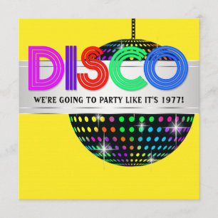 Disco danparty inbjudningar