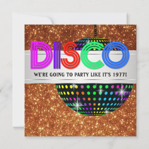 Disco danparty inbjudningar