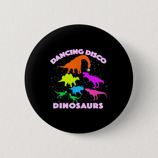 Disco-dansande dinosaurier bevisar fantastisk lära knapp (Framsida)