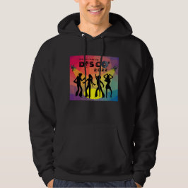Disco dansar golv retro multifärgad firande hoodie