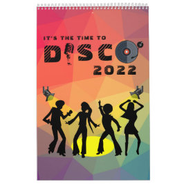 Disco dansar golv retro multifärgad firande kalender