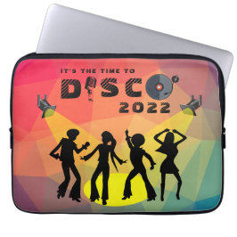Disco dansar golv retro multifärgad firande laptop fodral