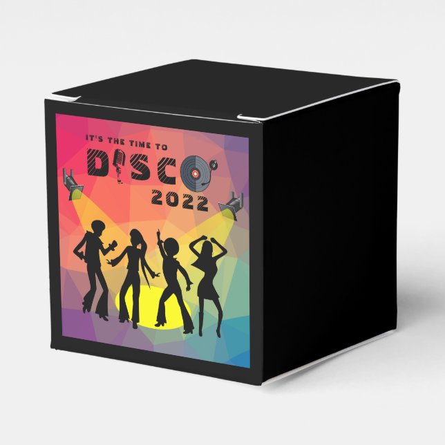 Disco dansar golv retro multifärgad firande presentaskar (Framsidan Sidan)