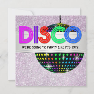 Disco Dansfest Inbjudningar