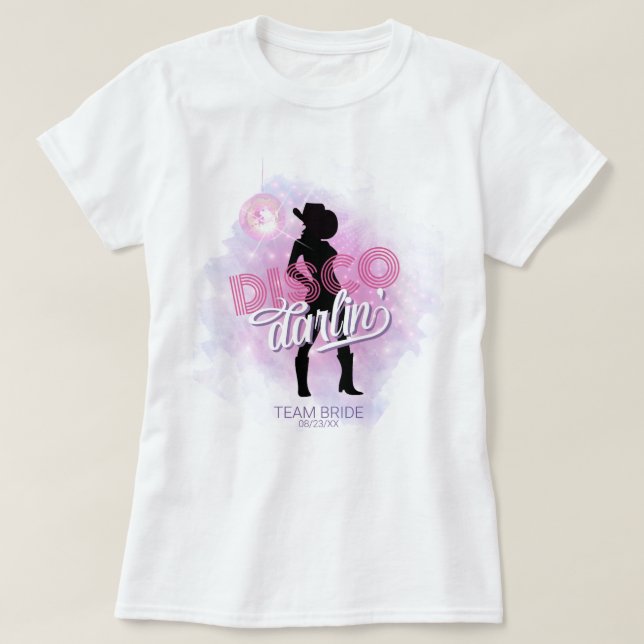 Disco Darlin' Bachelorette Team Bride ID928 T Shirt (Design framsida)