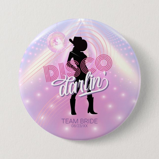 Disco Darlin' Sängkammarbrud v2 Team Bride ID928 Knapp (Framsida)