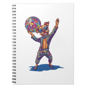 Disco Dog Delight � Rolig 70-talsfest Puppy Anteckningsbok