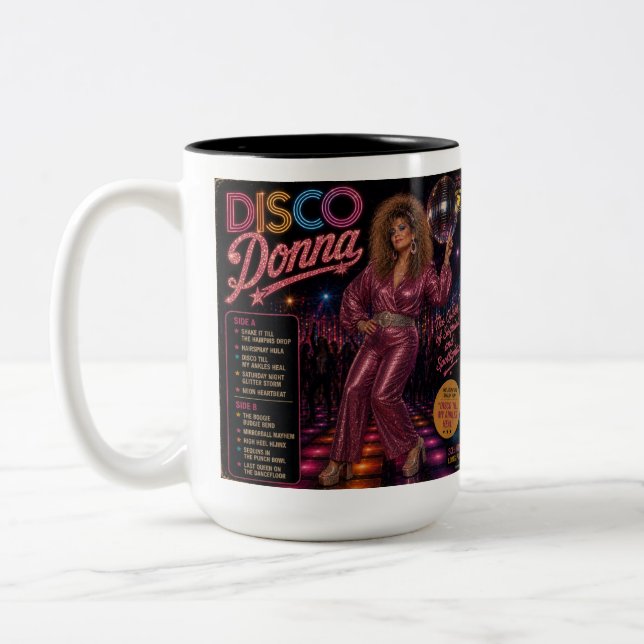 Disco Donna & Disco Dazzler Två-Tonad Mugg (Vänster)