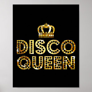 Disco-drottning, retro 70-tal disco present till m poster
