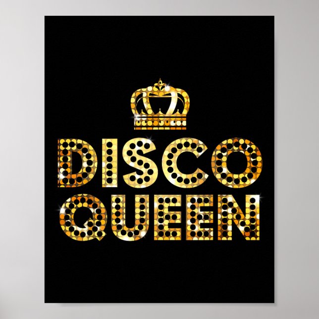 Disco-drottning, retro 70-tal disco present till m poster (Framsidan)