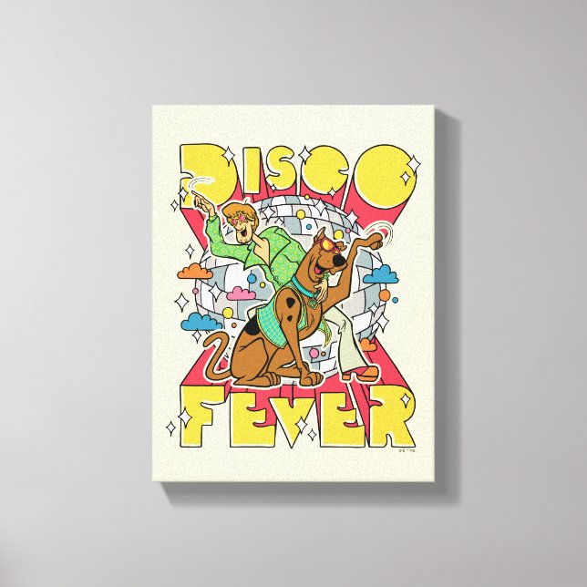 Disco Fever med Scooby och Shaggy Canvastryck (Framsida)