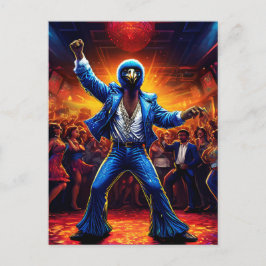 Disco Fever Ostrich Vykort