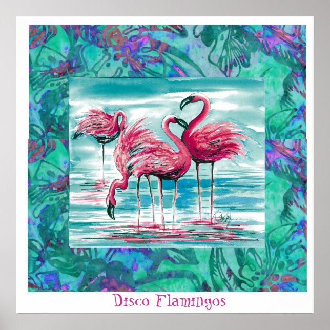 Disco Flamingos poster (Framsidan)