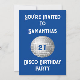 Disco Födelsedagsfest i alla åldrar Disco Boll Inbjudningar
