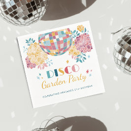 Disco Garden Party 70:e födelsedag Pappersservett