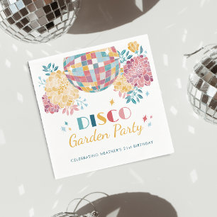 Disco Garden Party 70:e födelsedag Pappersservett