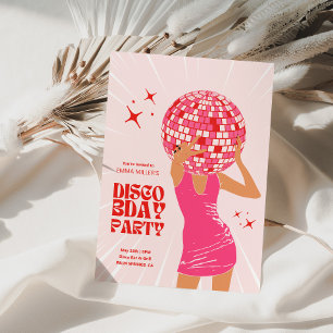 Disco Girl Födelsedagsfest inbjudan