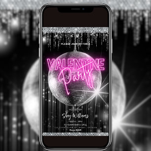 Disco Glam Valentine Party-inbjudan Inbjudningar