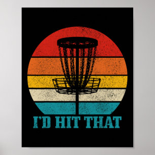 Disco Golf Jag Skulle Träffa Den Roliga Vintage Di Poster