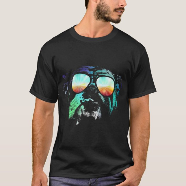 Disco Groovy English Bulldog T-Shirt Hund Gift_1 (Framsida)
