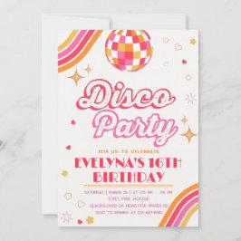 Disco Groovy Party-inbjudan Inbjudningar