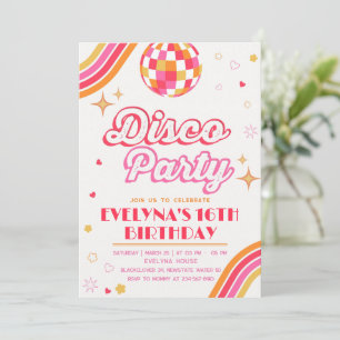 Disco Groovy Party-inbjudan Inbjudningar