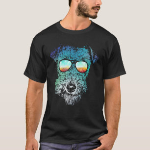 Disco Groovy Welsh Terrier Hund Present för Män Kv T Shirt