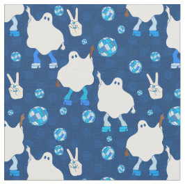 disco halloween african spökblått tyg