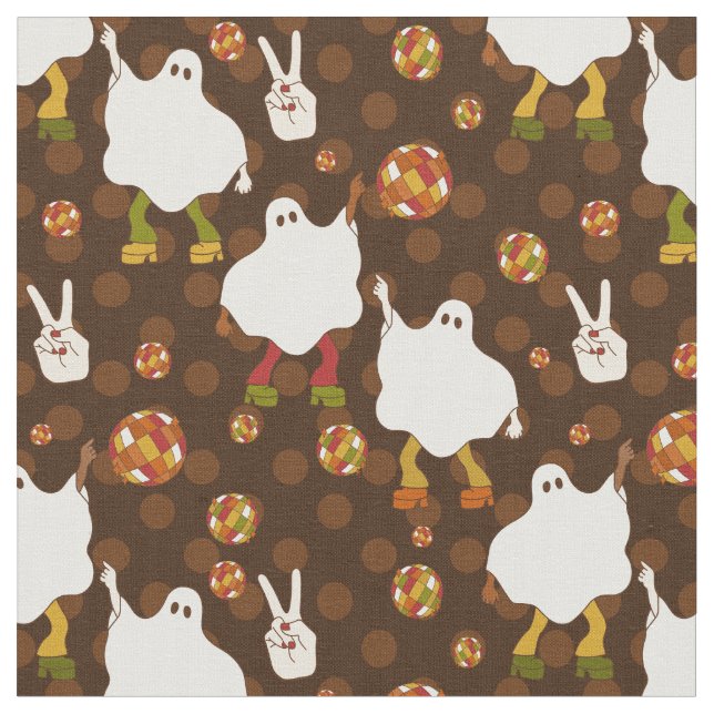 disco halloween african spökbrun tyg (Närbild)