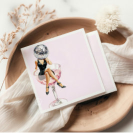 Disco Head Pinup Girl Party Napkins Pappersservett