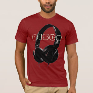 Disco Headphone 70's Music Entertainment Retro Red T Shirt