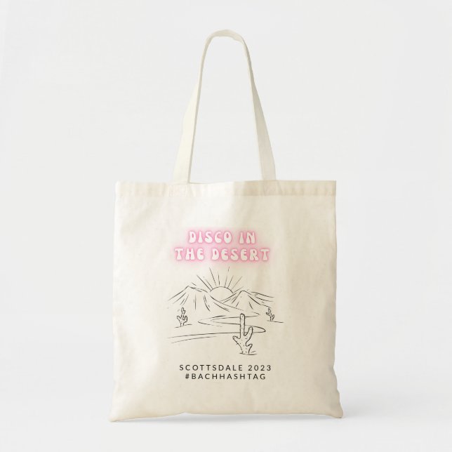 "Disco in the Desert" Tote Bag Tygkasse (Framsidan)