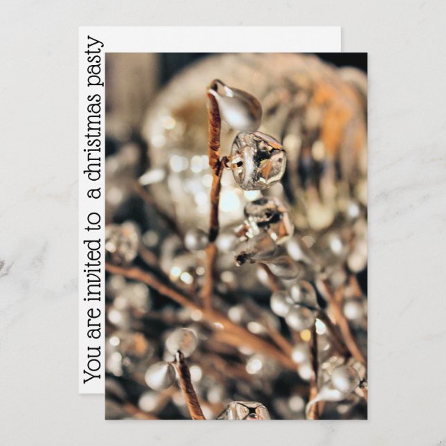 Disco jul inbjudningar (Fram/baksida)